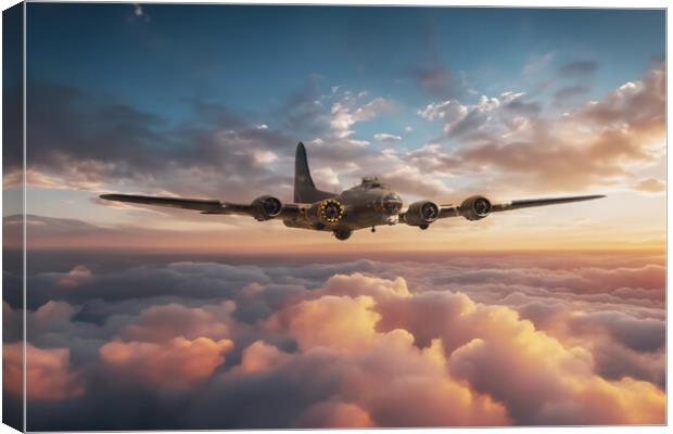 The Flying Fortress Canvas Print by J Biggadike