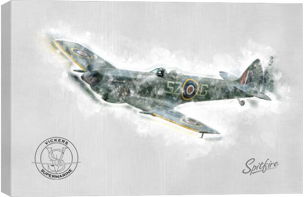 Supermarine Spitfire Mk XVI TE311 Painting Canvas Print by J Biggadike