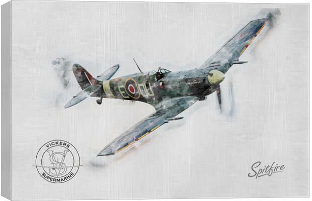 Supermarine Spitfire MK Vc AR501 Painting Canvas Print by J Biggadike