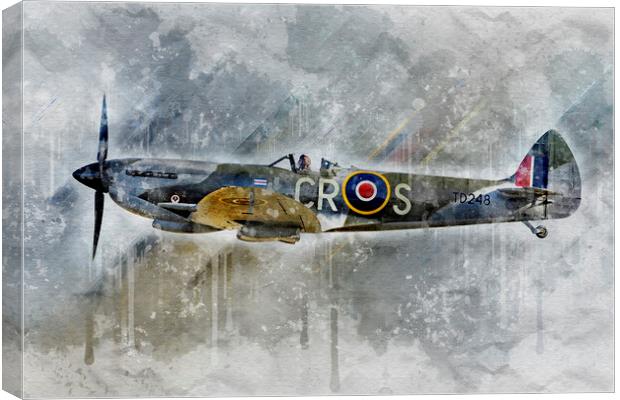 Supermarine Spitfire Mk XVI TD248 Canvas Print by J Biggadike