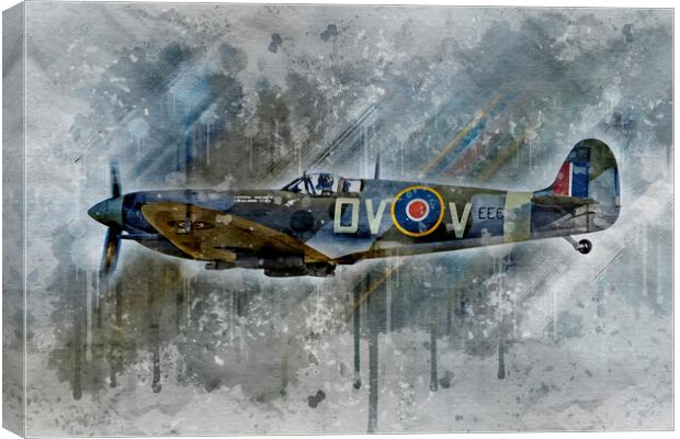 Supermarine Spitfire MK Vc EE602 Canvas Print by J Biggadike