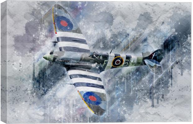 Supermarine Spitfire Mk Vb AB910 Canvas Print by J Biggadike