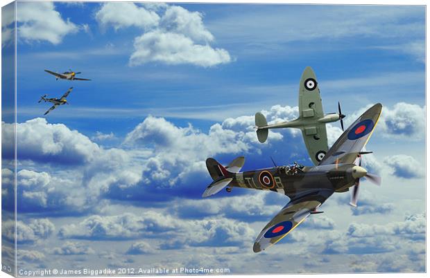 Battle in the Skies Canvas Print by J Biggadike