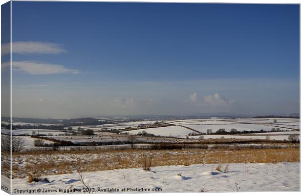 South Yorkshire Snow Canvas Print by J Biggadike