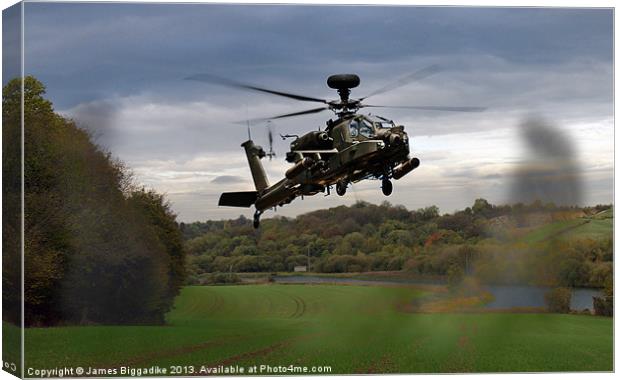 Apache In The Field Canvas Print by J Biggadike