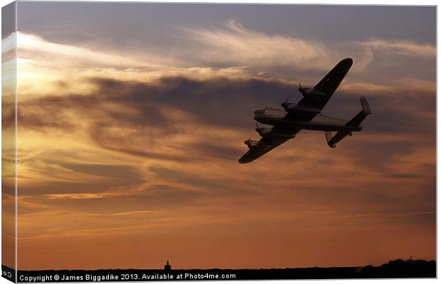 Lancaster Sundown Canvas Print by J Biggadike