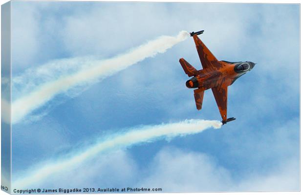 RNLAF F-16 Demo Team Canvas Print by J Biggadike