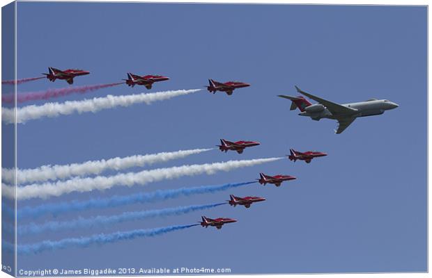 Red Arrows 4500 display Canvas Print by J Biggadike