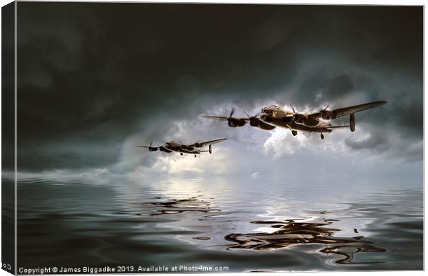 Lancaster Low Level Canvas Print by J Biggadike