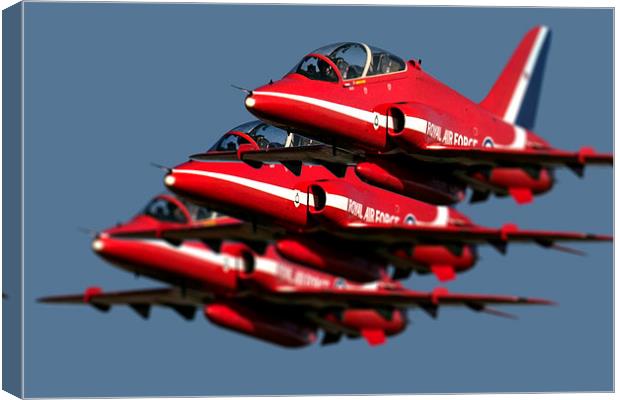 The Red Arrows Canvas Print by J Biggadike