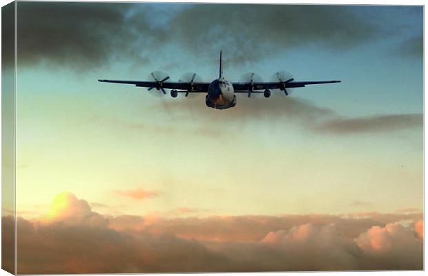 C-130E Inbound Canvas Print by J Biggadike