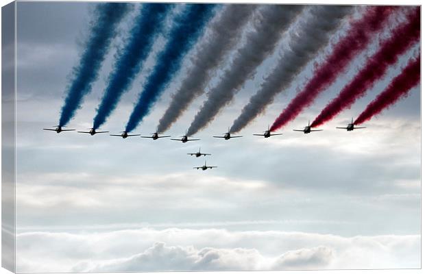 Red Arrows and Gnats Canvas Print by J Biggadike