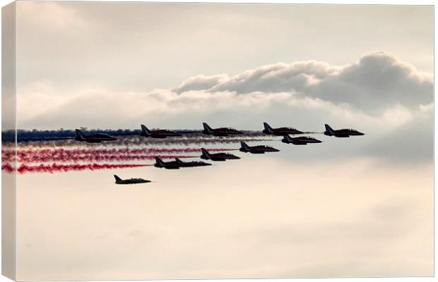Red Arrows and Gnats   Canvas Print by J Biggadike