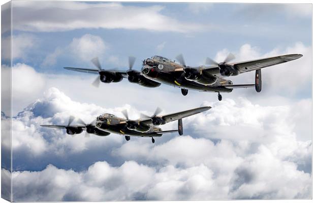  Flying Lancasters Canvas Print by J Biggadike