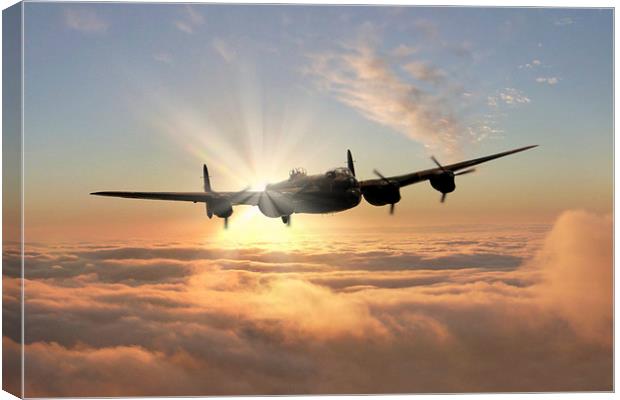 Avro Lancaster Bomber  Canvas Print by J Biggadike