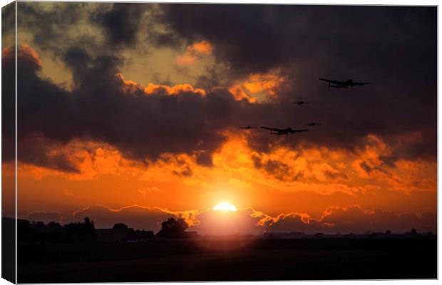 Sunset Fly By  Canvas Print by J Biggadike