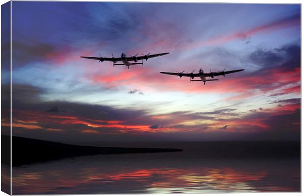 Lancasters Return Home  Canvas Print by J Biggadike