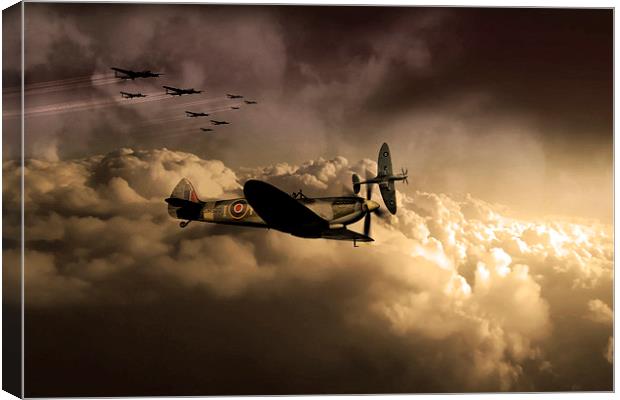Spitfires and Lancasters Canvas Print by J Biggadike