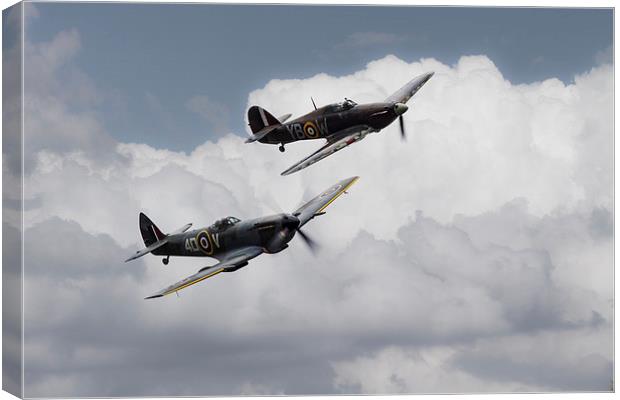 Battle Of Britain Fighters  Canvas Print by J Biggadike