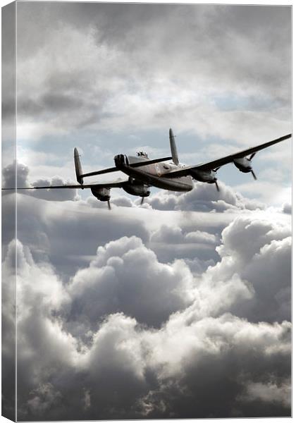 Lancaster In The Clouds  Canvas Print by J Biggadike