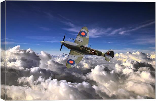 Spitfire Airobatics  Canvas Print by J Biggadike