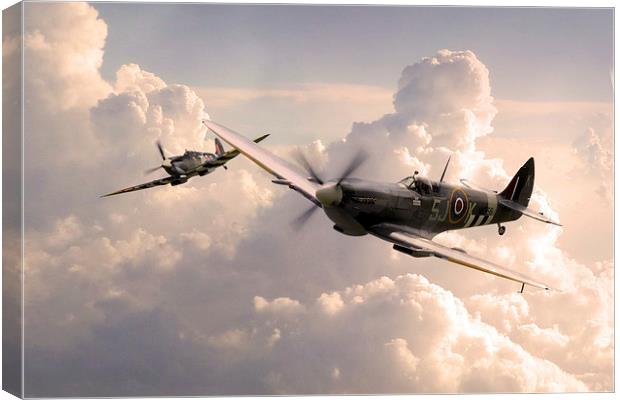 Supermarine Spitfire Angels  Canvas Print by J Biggadike