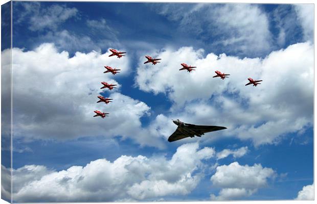 XH558 and The Reds  Canvas Print by J Biggadike