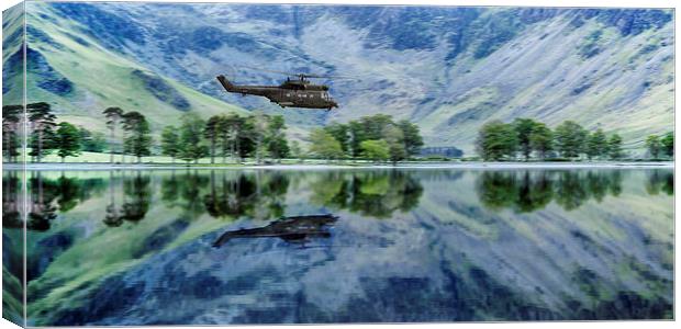Low Over The Lakes Canvas Print by J Biggadike
