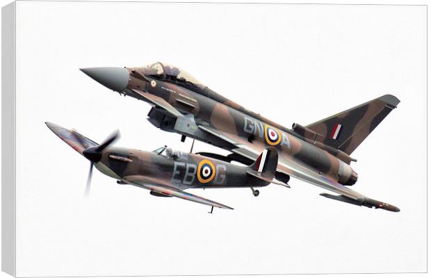 Display Spitfire and Typhoon Canvas Print by J Biggadike