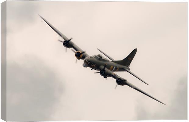 Sally B Flying Fortress Canvas Print by J Biggadike