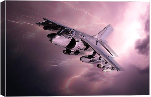 Harrier Strike Canvas Print by J Biggadike