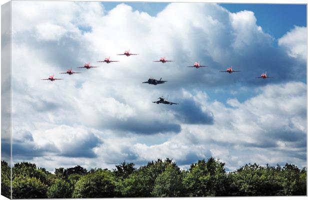 RAF Fly By Canvas Print by J Biggadike