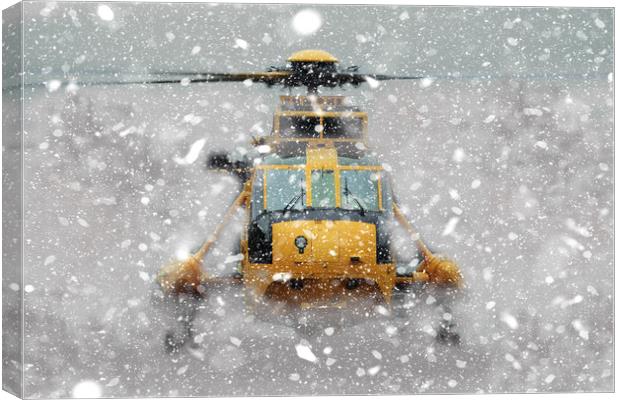 Sea King Snow Canvas Print by J Biggadike