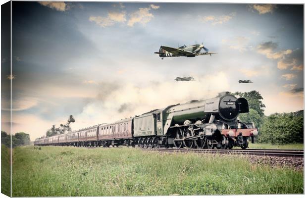 Spifires and The Scotsman Canvas Print by J Biggadike