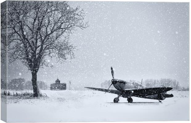 Caught In The Storm - Mono Canvas Print by J Biggadike