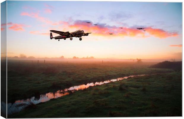A Sky Full Of Bombers Canvas Print by J Biggadike