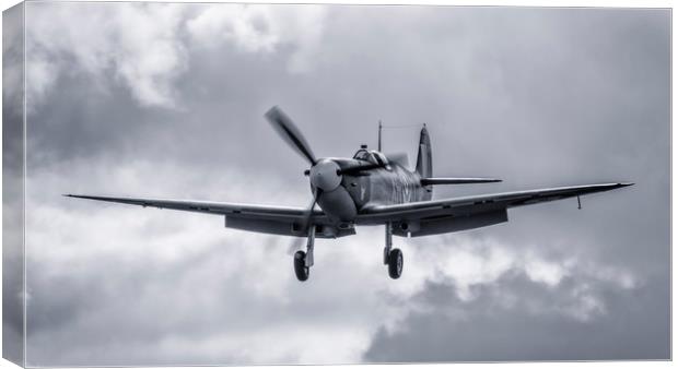 Spitfire Approach Canvas Print by J Biggadike