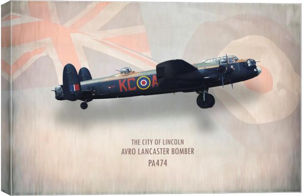 Avro Lancaster Bomber PA474 Canvas Print by J Biggadike