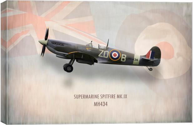 Supermarine Spitfire Mk.IX MH434 Canvas Print by J Biggadike