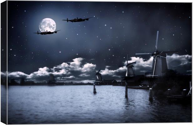 Caught In The Glare Of The Moon Canvas Print by J Biggadike