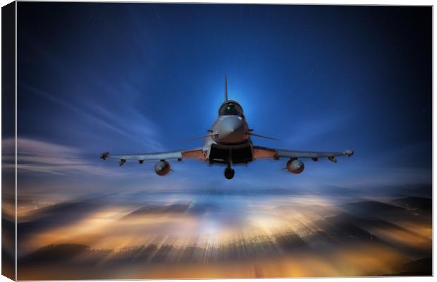 Eurofighter Typhoon On nights Canvas Print by J Biggadike