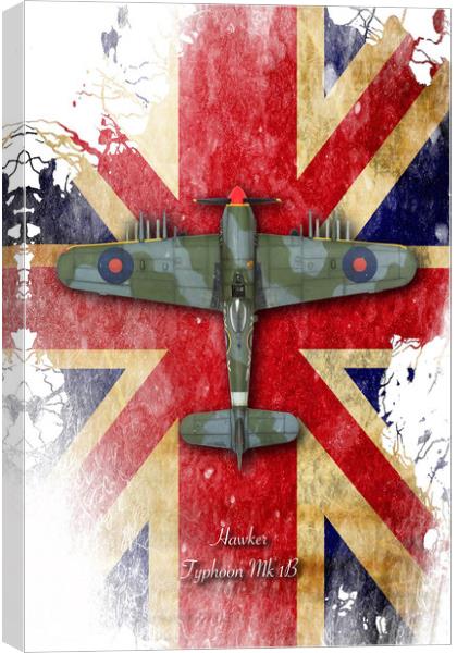 Hawker Typhoon Mk.IB Canvas Print by J Biggadike