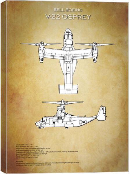 Bell Boeing V-22 Osprey Canvas Print by J Biggadike