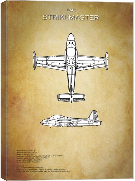 BAC Strikemaster Canvas Print by J Biggadike