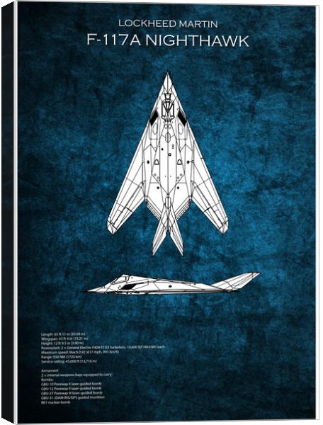 F-117 Nighthawk Canvas Print by J Biggadike