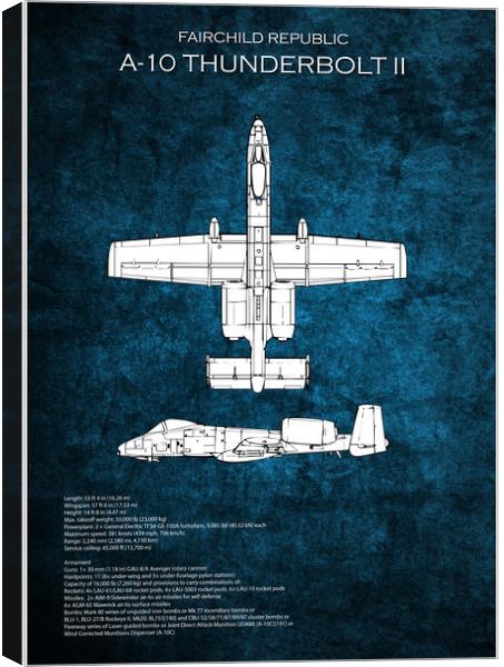 A-10 Thunderbolt II Canvas Print by J Biggadike