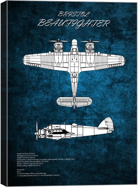 Bristol Beaufighter Canvas Print by J Biggadike