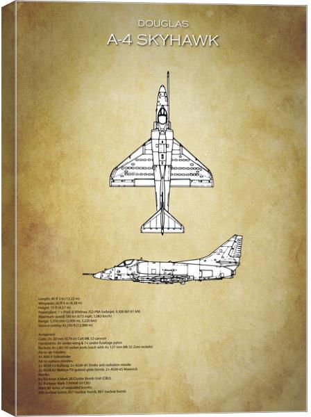 A4 Skyhawk Canvas Print by J Biggadike