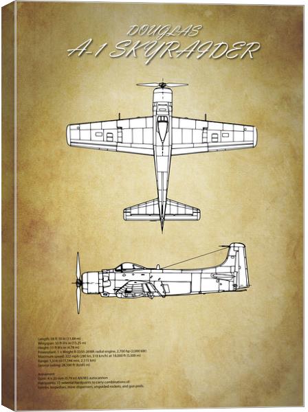 A1 Skyraider Canvas Print by J Biggadike