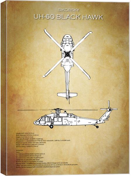 UH-60 Black Hawk Canvas Print by J Biggadike